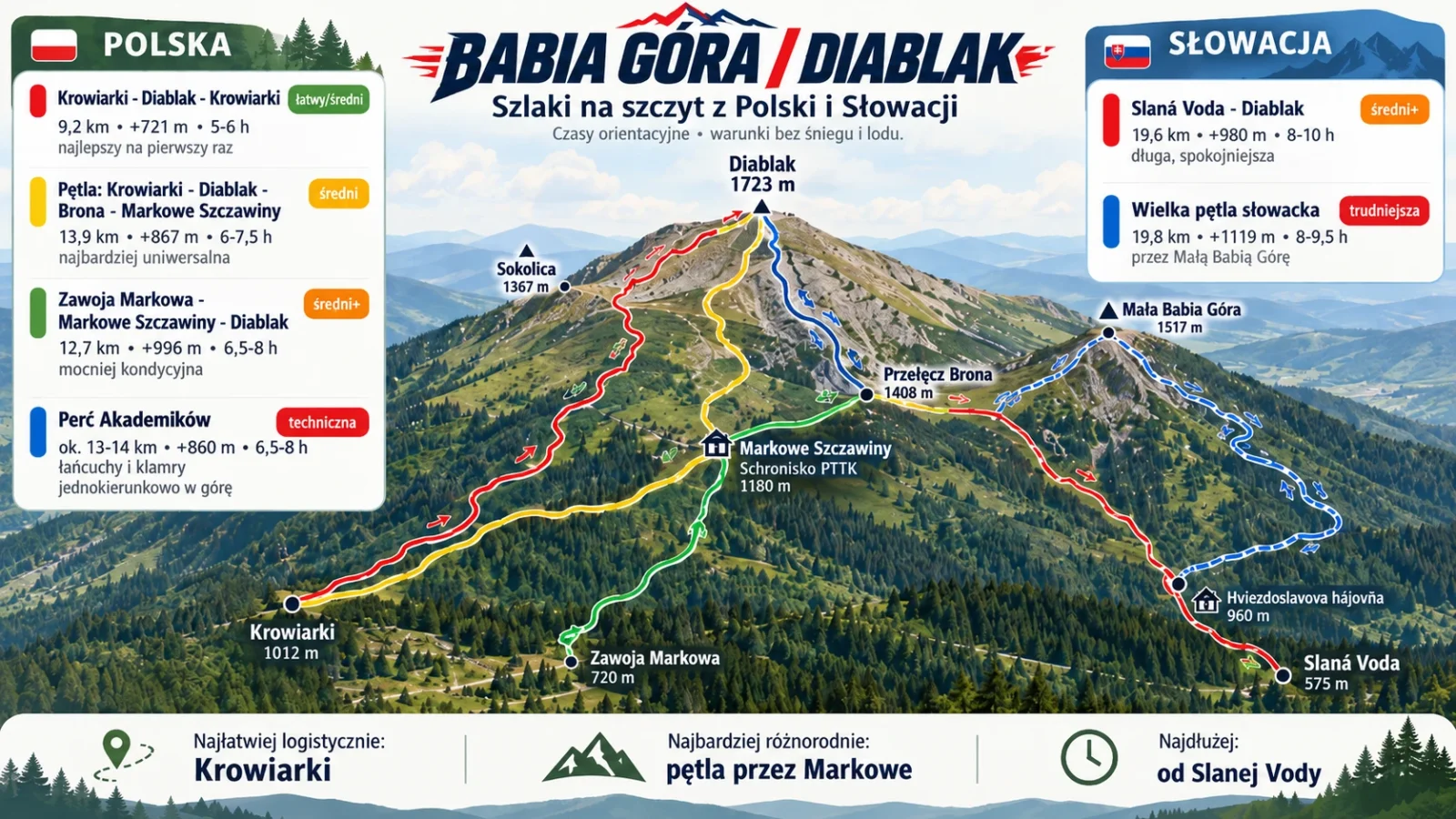 Babia Góra bez tajemnic. Szlaki na Diablak, trudności, czarownice i kapryśna pogoda | Polskie Góry #1