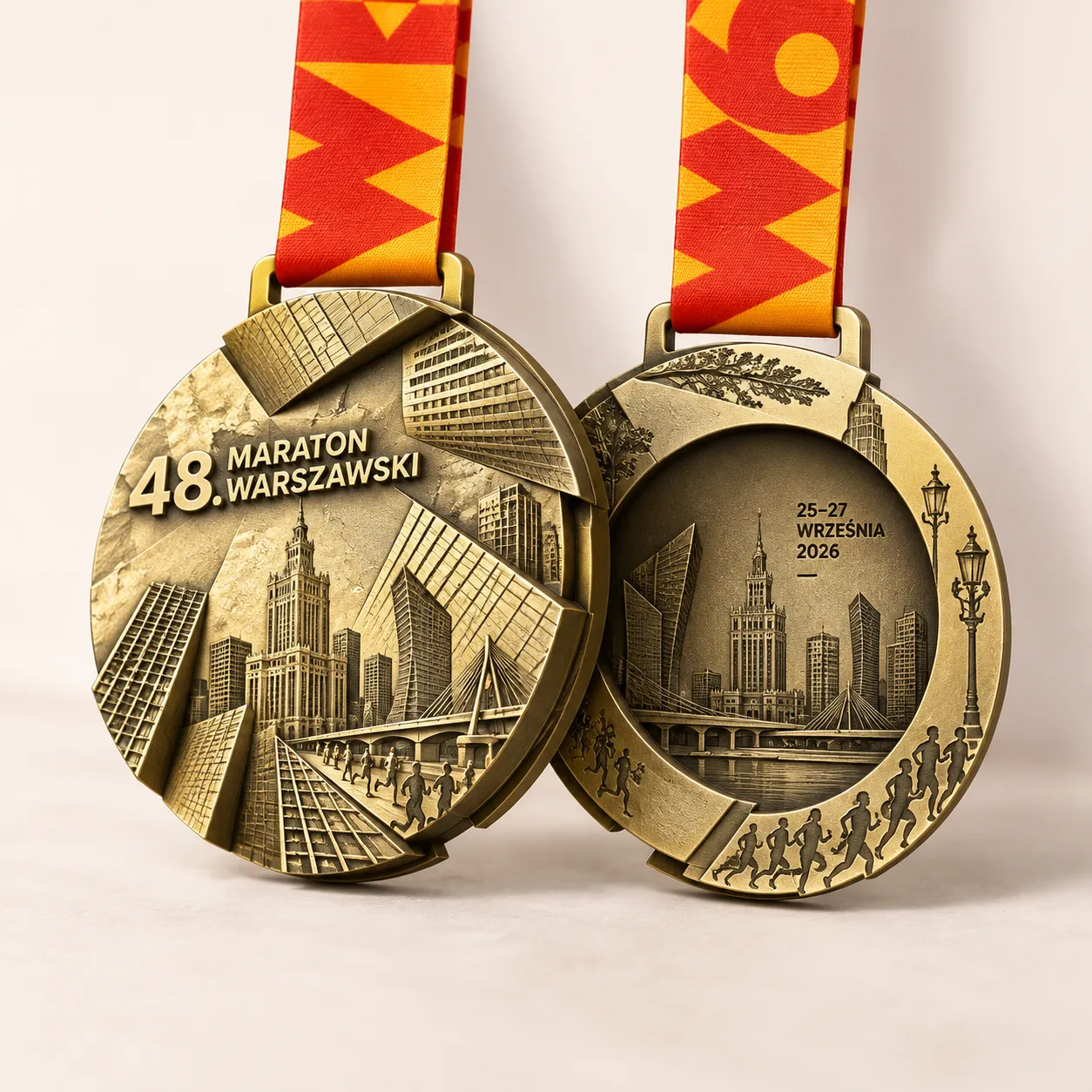 Grafika wydarzenia sportowego: Maraton warszawski